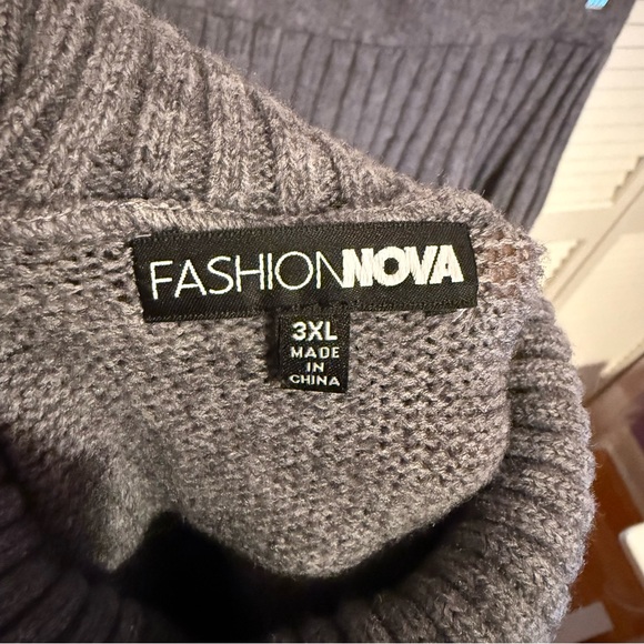 Fashion Nova Pleated Sweater Skirt Set - Grey - Picture 7 of 7